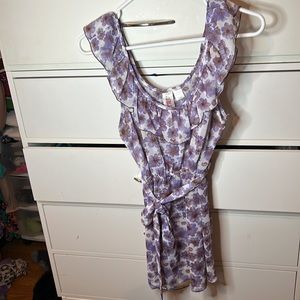 EUC, Lavender Sheer Floral Purple Top